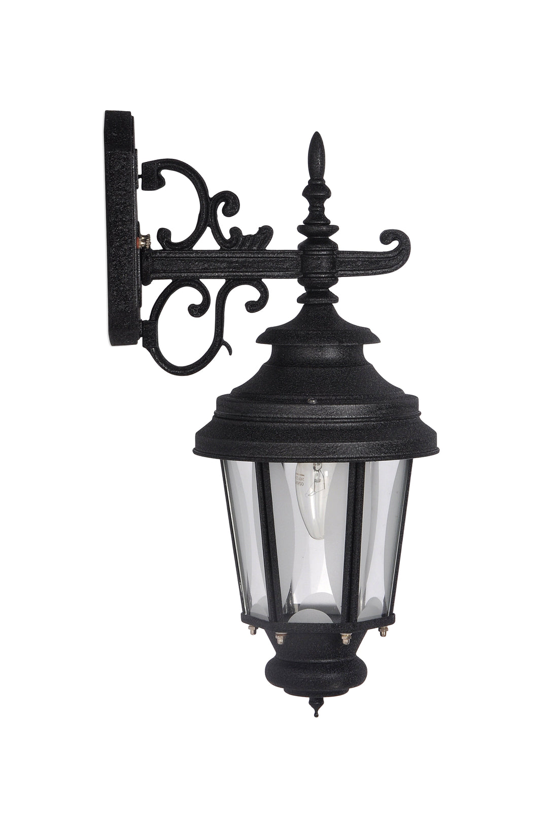 Crinkle Black Outdoor Wall Sconce