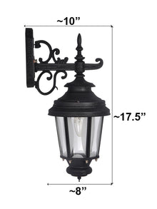 Crinkle Black Outdoor Wall Sconce