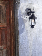 Crinkle Black Outdoor Wall Sconce