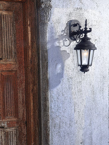 Crinkle Black Outdoor Wall Sconce