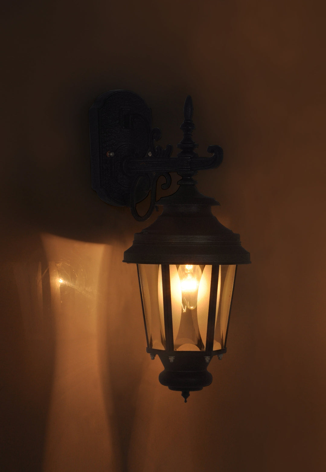 Crinkle Black Outdoor Wall Sconce