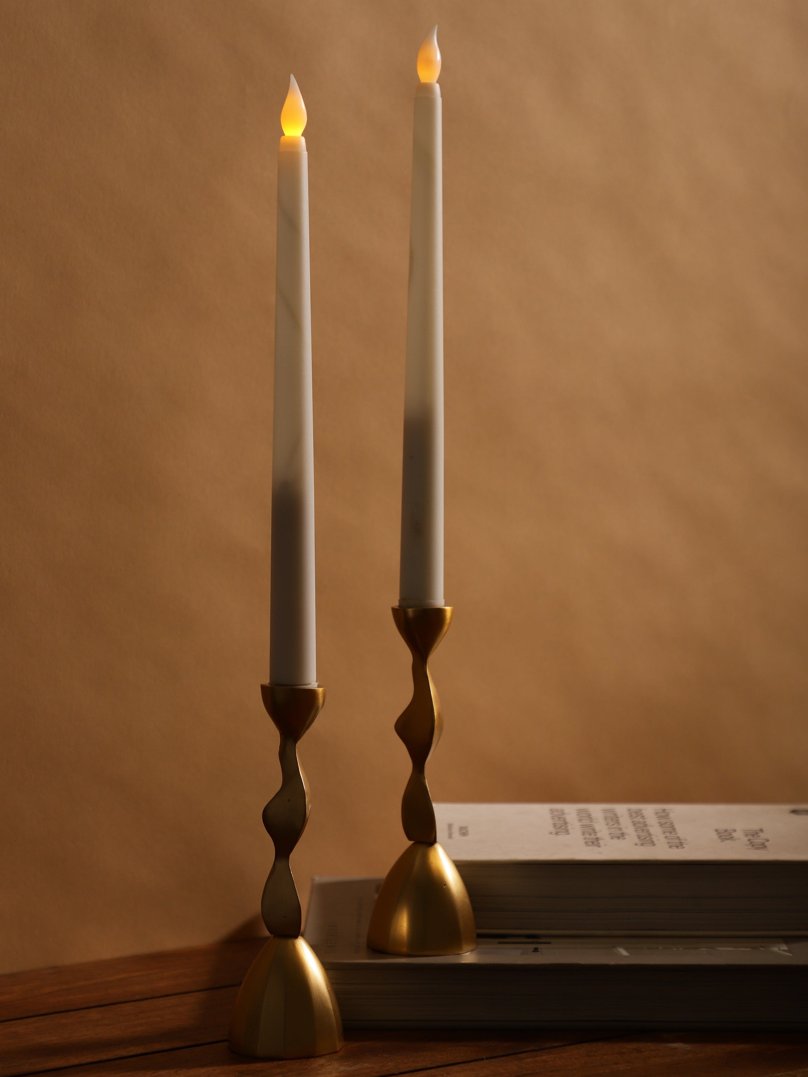 Golden Swirl Candle Holder