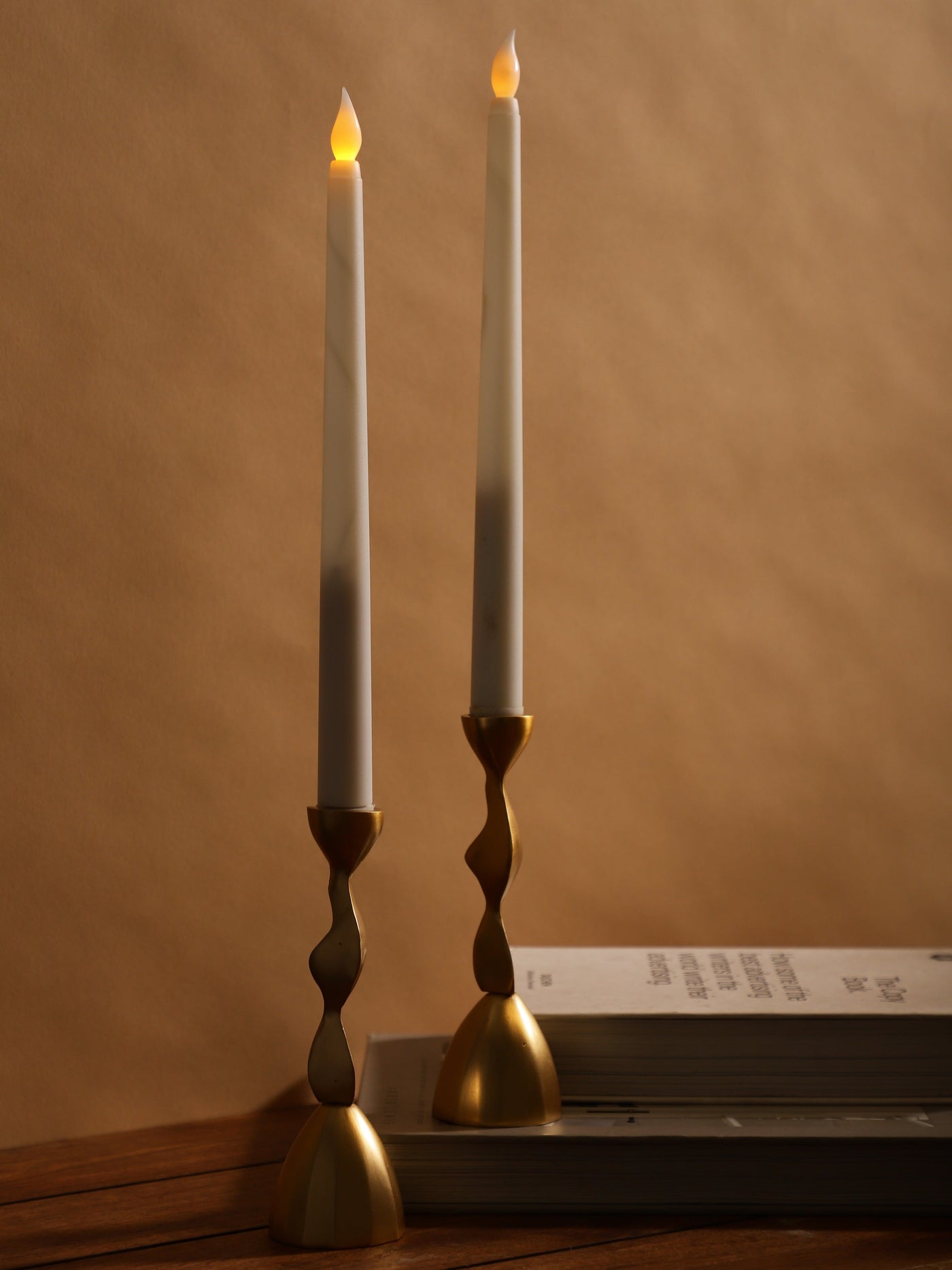 Golden Swirl Candle Holder