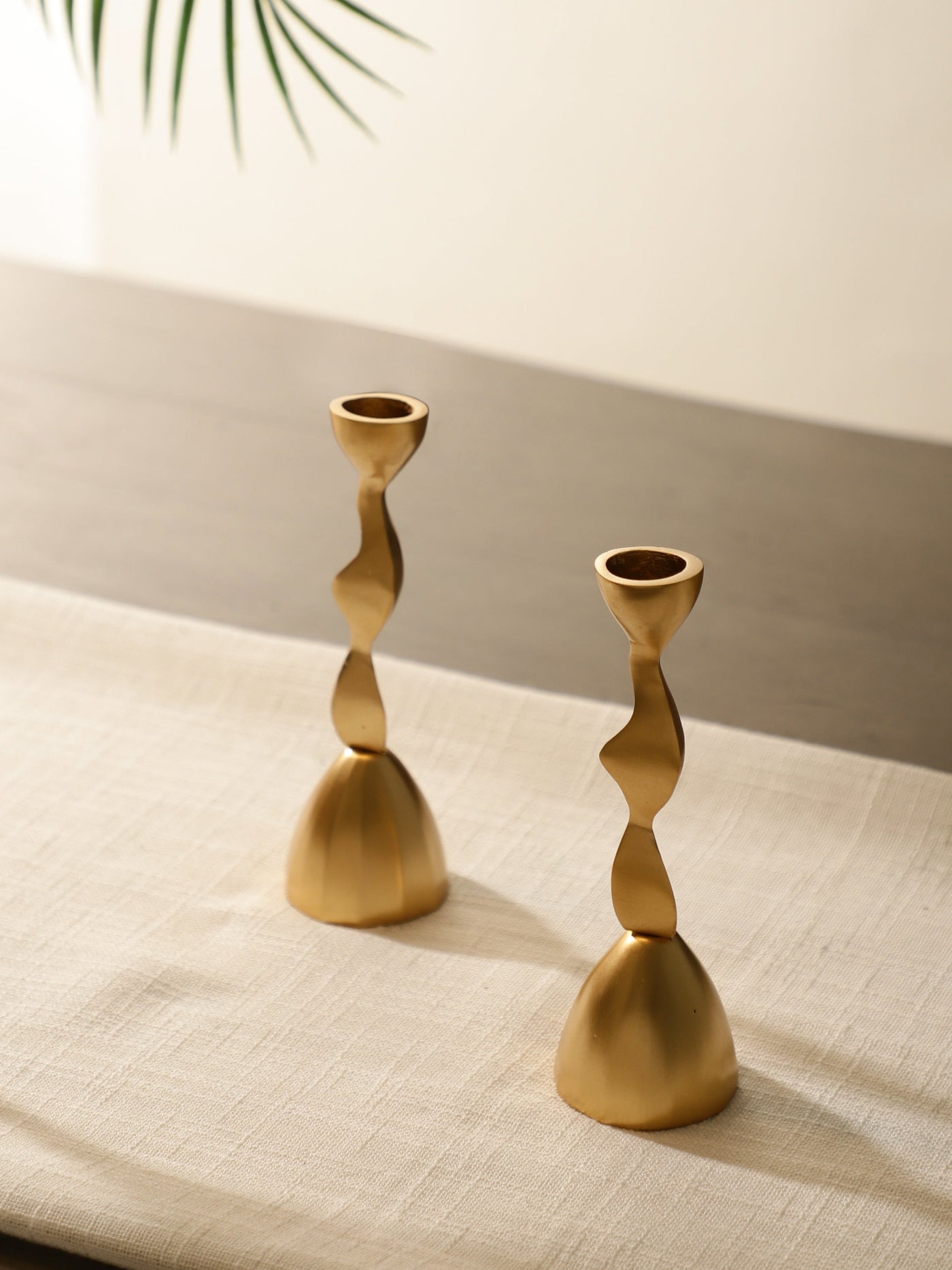 Golden Swirl Candle Holder