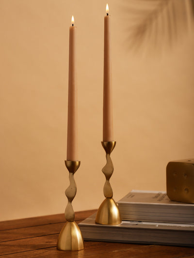 Golden Swirl Candle Holder