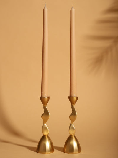 Golden Swirl Candle Holder