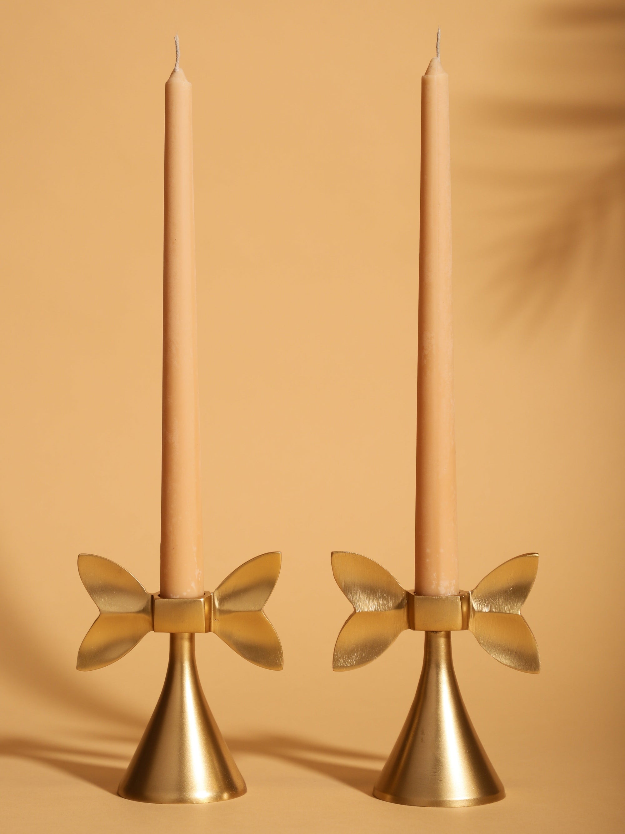 Golden Bow Candle Holder