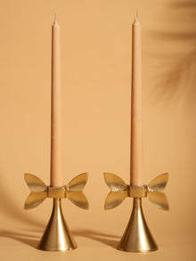Golden Bow Candle Holder