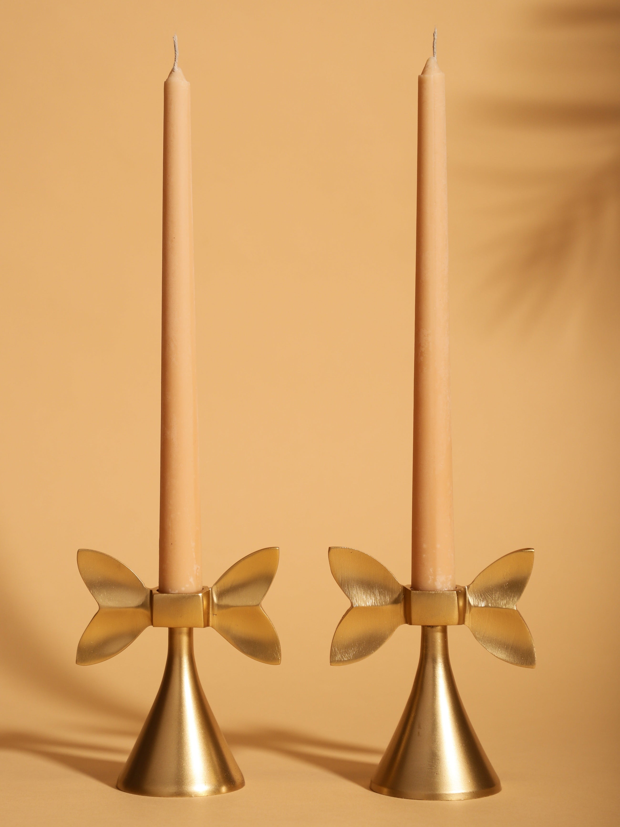 Golden Bow Candle Holder