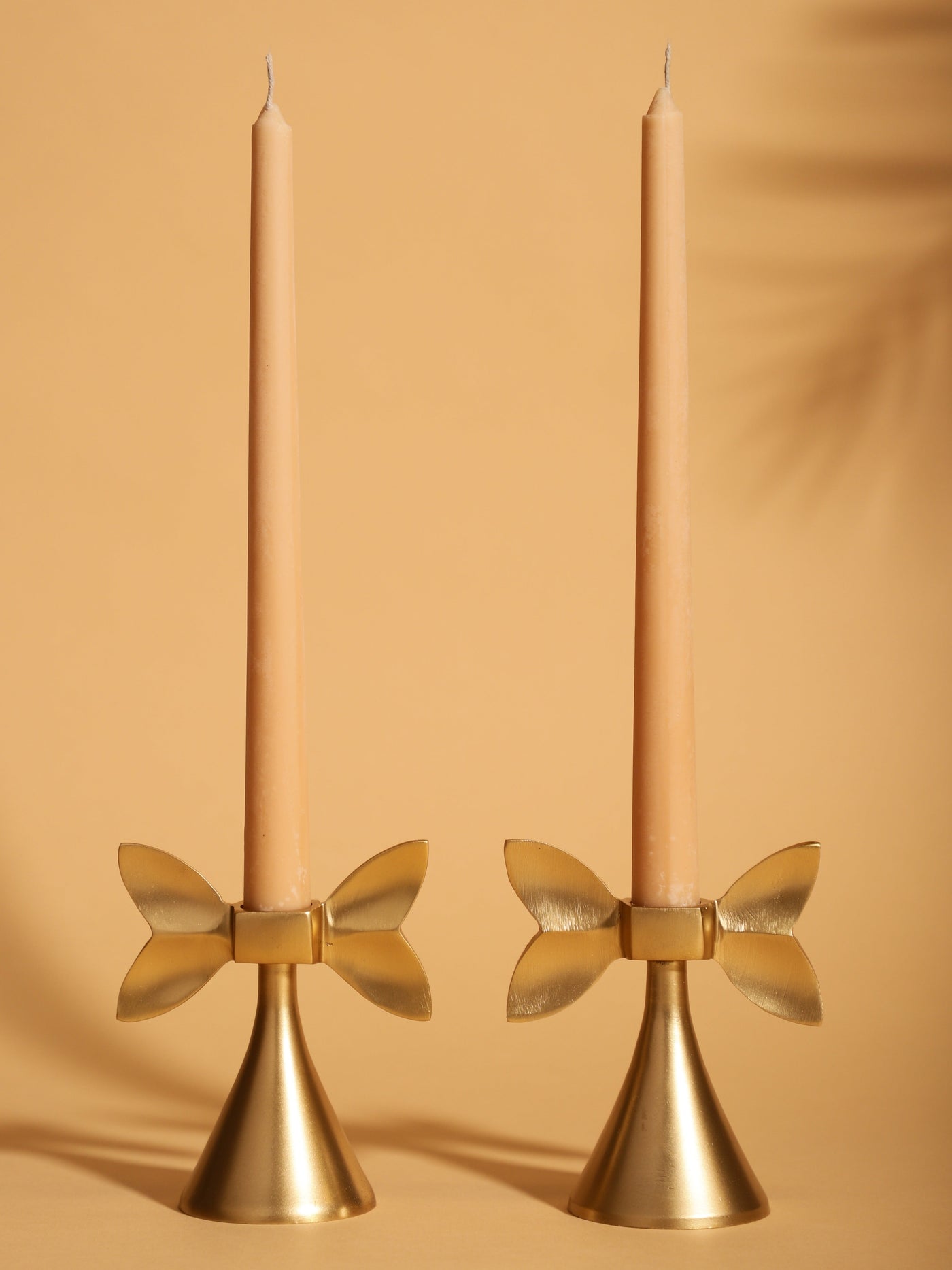 Golden Bow Candle Holder