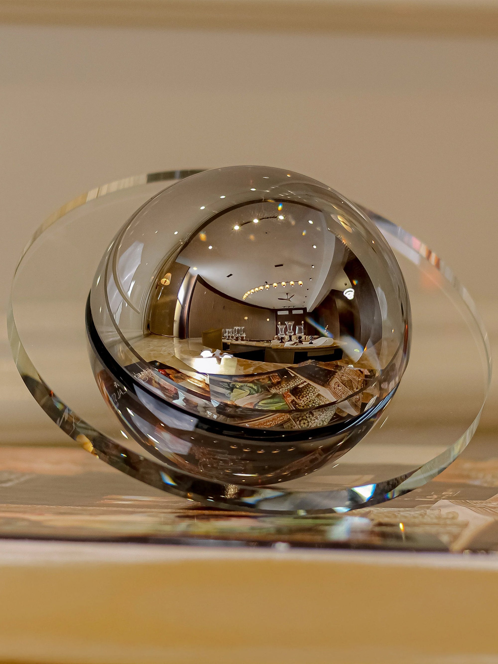 Crystal Airship Decor Object - Smoky Grey