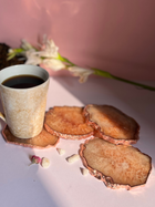 Crystal  Agate with Rose Gold Edging Coaster Set
