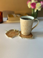 Crystal  Agate with Silver Plated Coasters Set