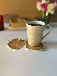 Crystal  Agate with Silver Plated Coasters Set