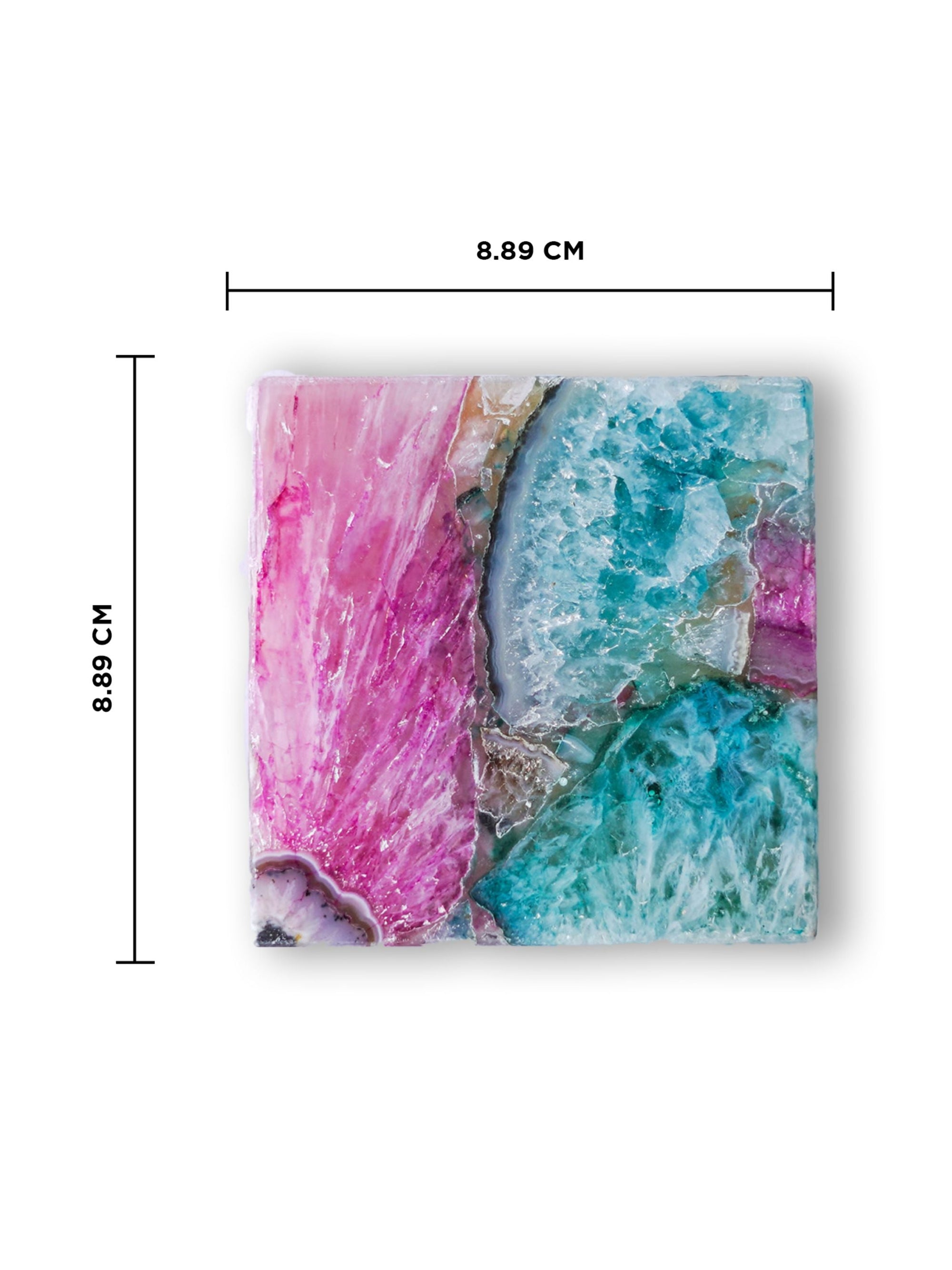 Crystal Agate Stone Coaster Set of 2
