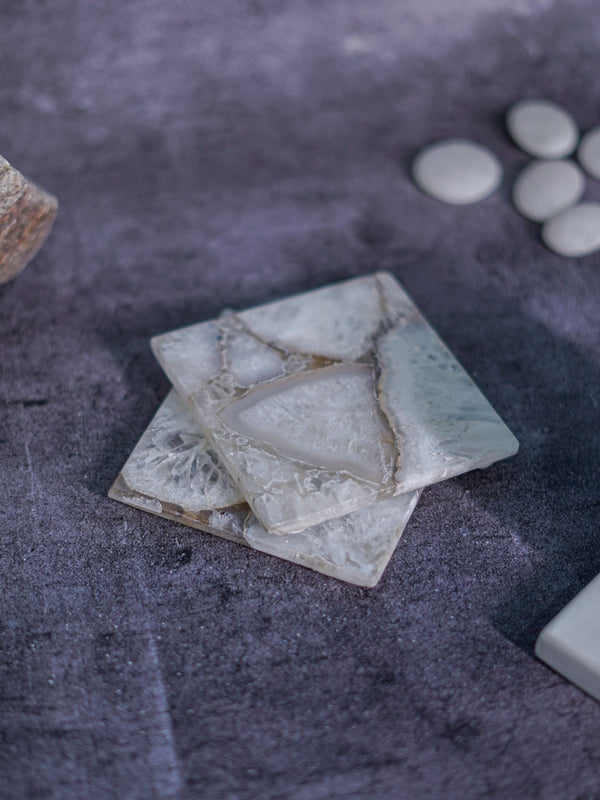 Crystal Agate Stone Coaster Set of 2