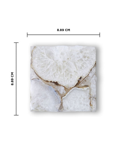 Crystal Agate Stone Coaster Set of 2