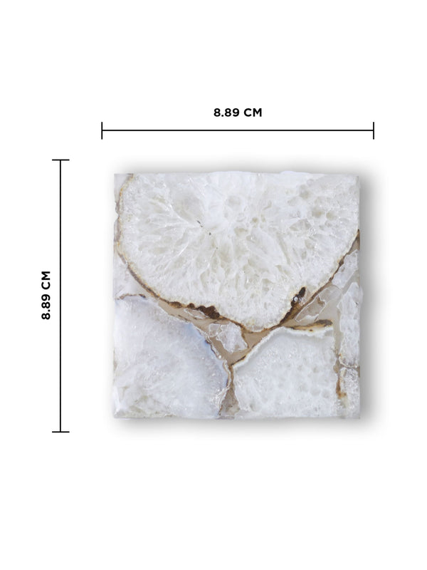 Crystal Agate Stone Coaster Set of 2