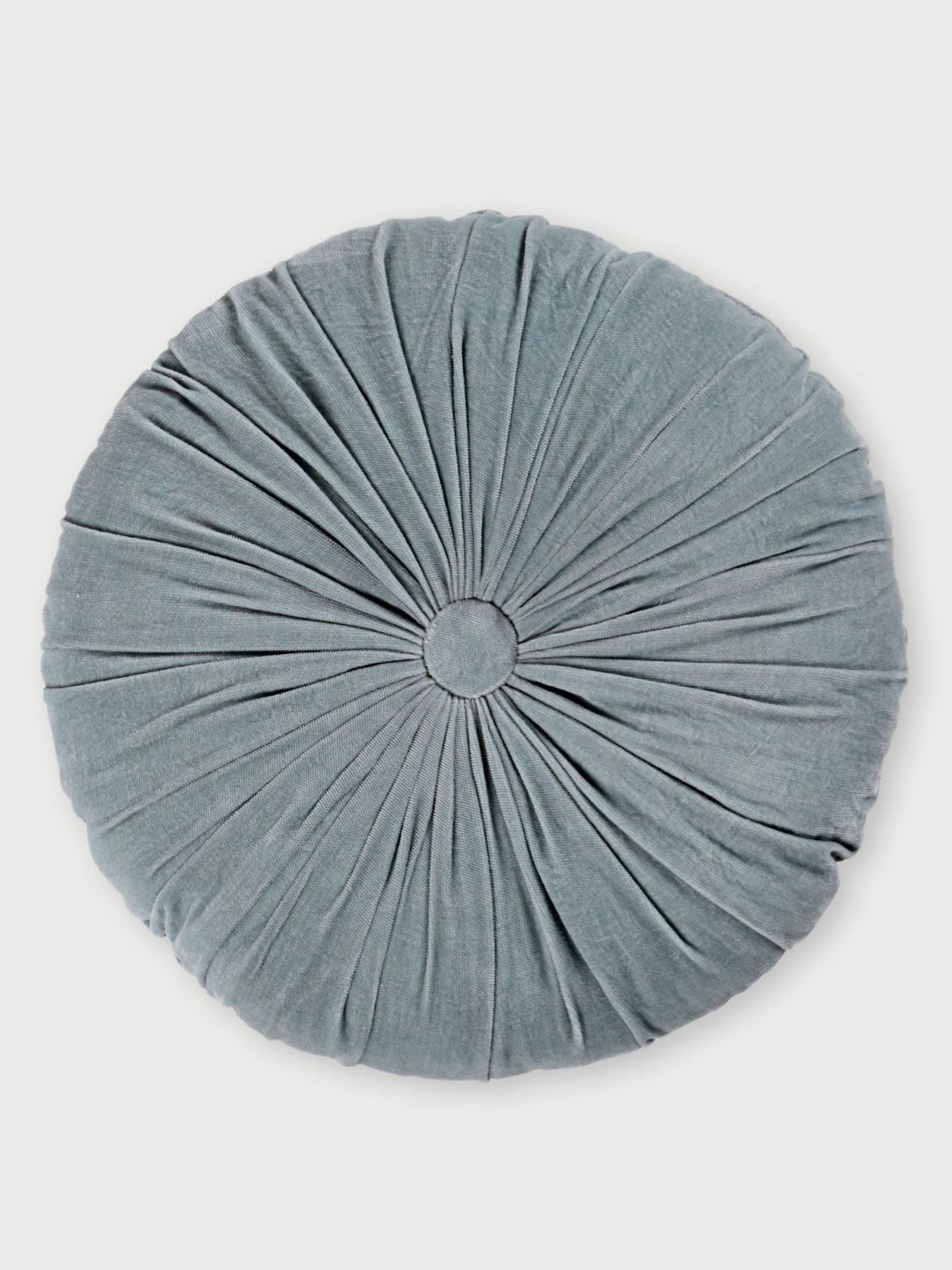 Cuddle Duck Egg Velvet Round Cushion