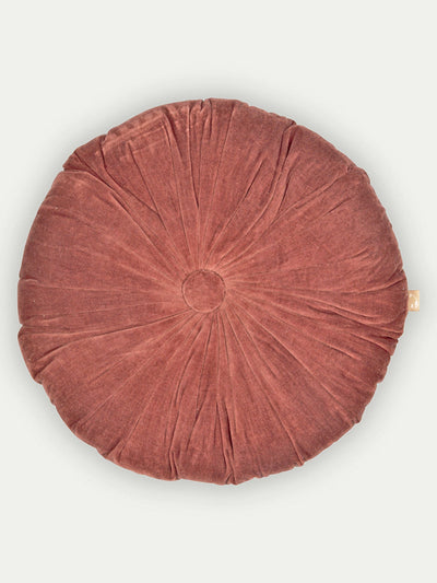Cuddle Rhubarb Velvet  Round Cushion