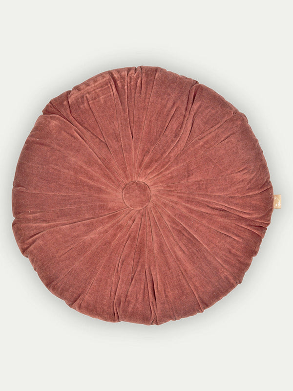 Cuddle Rhubarb Velvet  Round Cushion