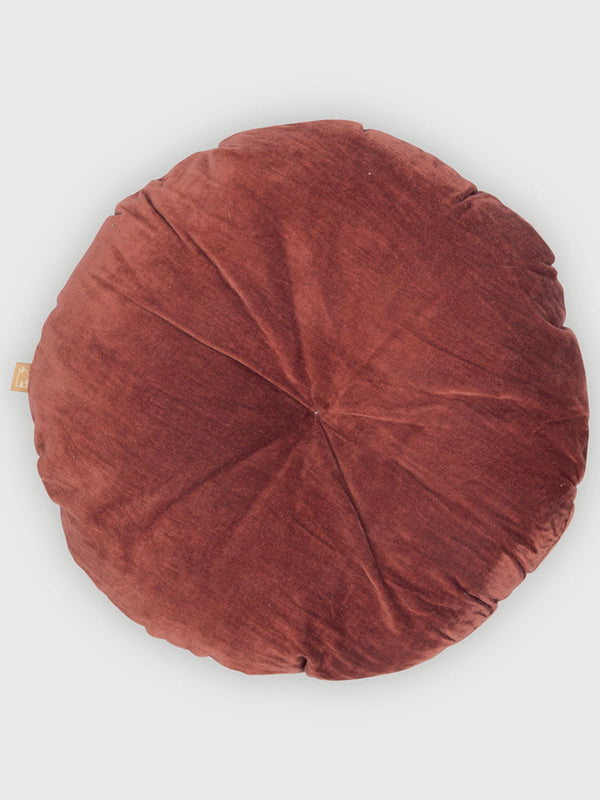 Cuddle Rhubarb Velvet  Round Cushion