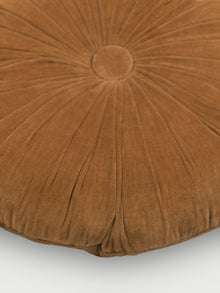 Cuddle Tan Brown Velvet  Round Cushion