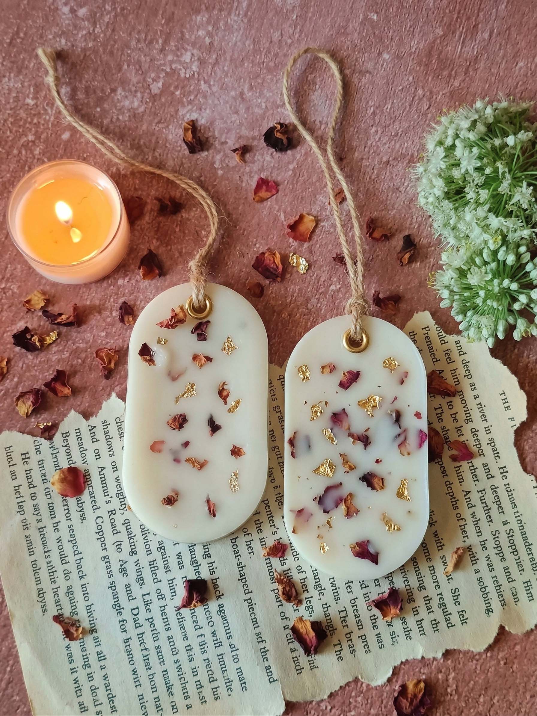 Scented Wax Sachet Curved Rectangle - Rose Petals