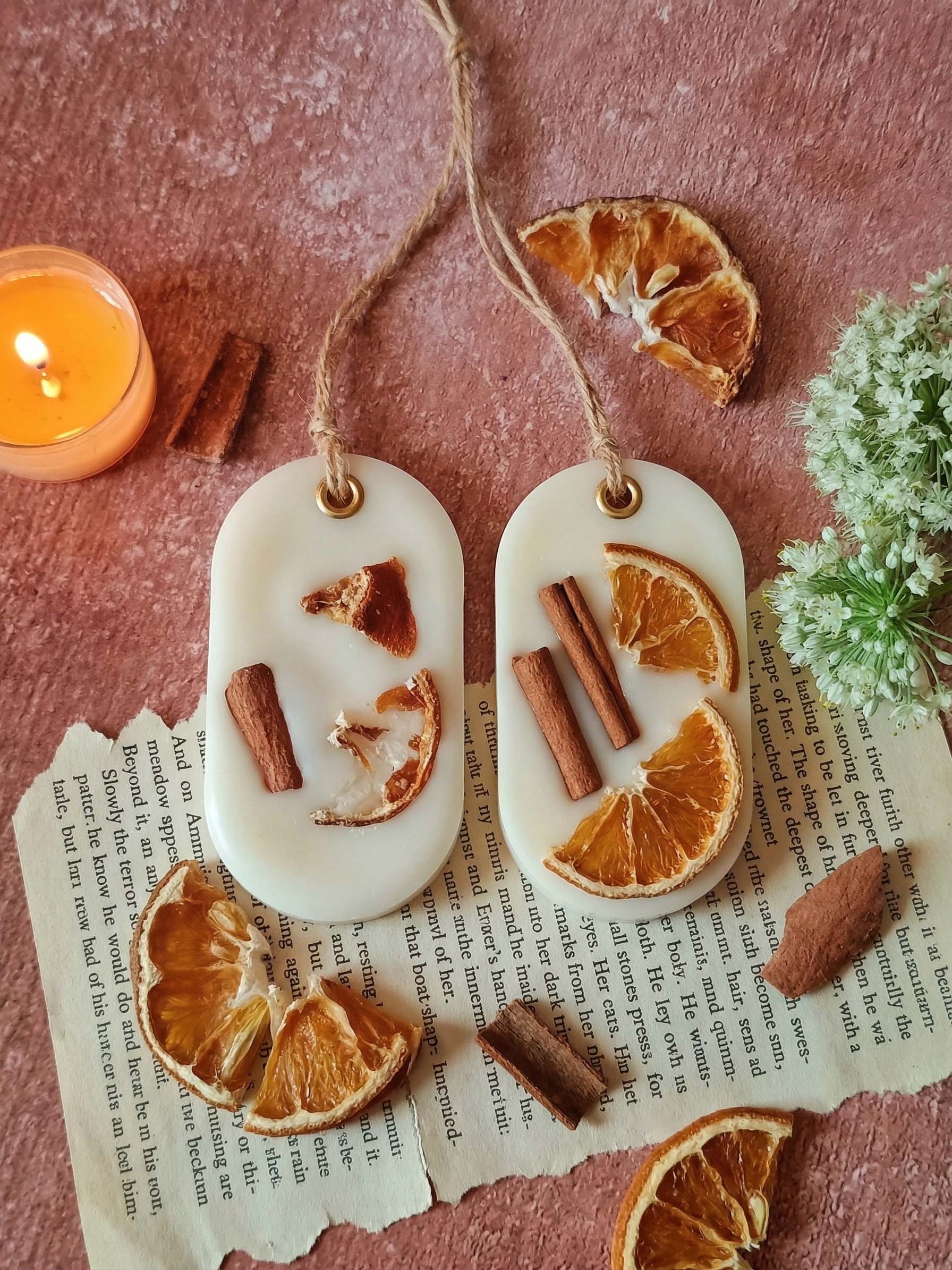 Scented Wax Sachet Curved Rectangle - Orange