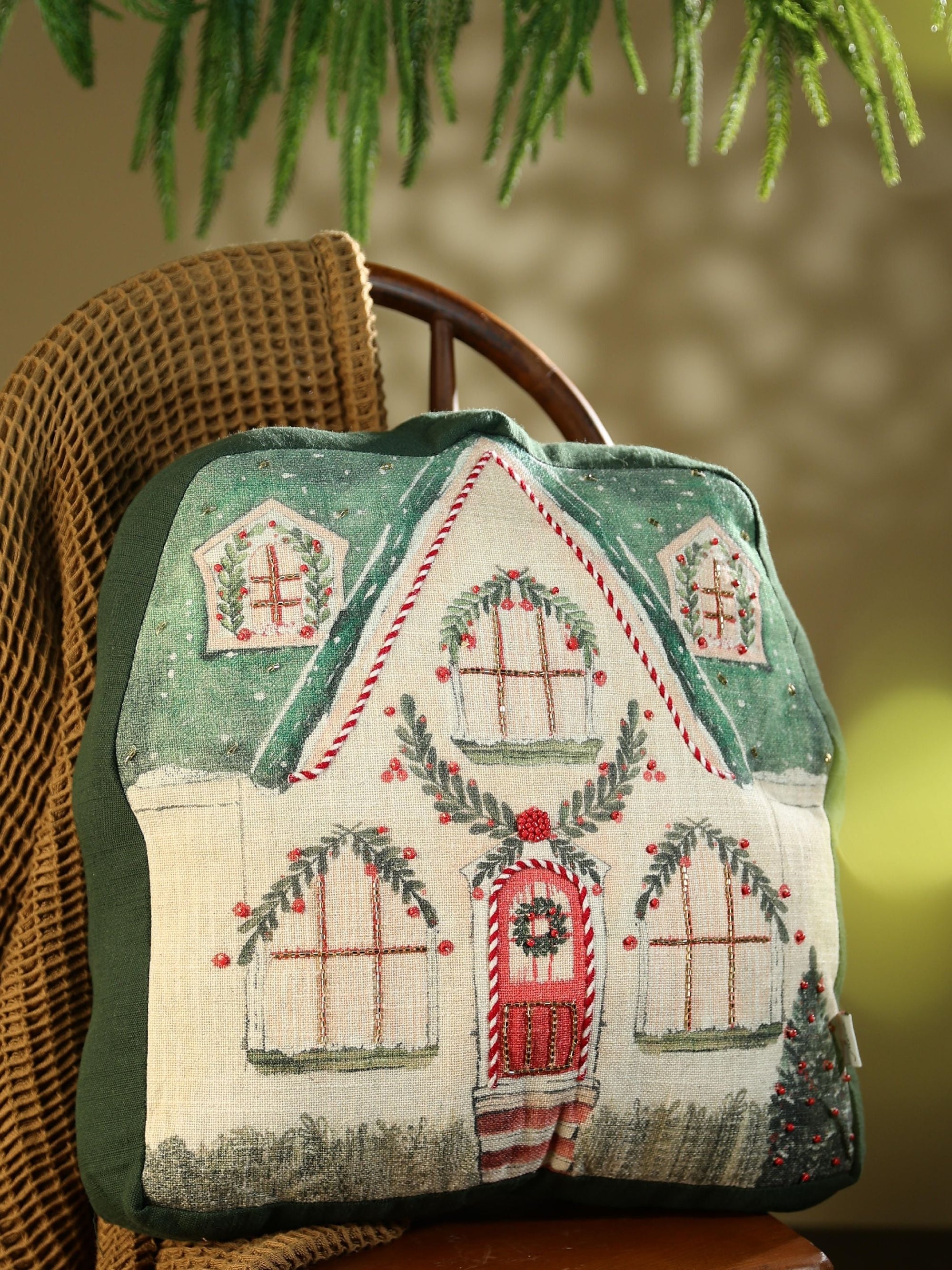 Christmas Cushion Covers - Christmas House (14"x14")
