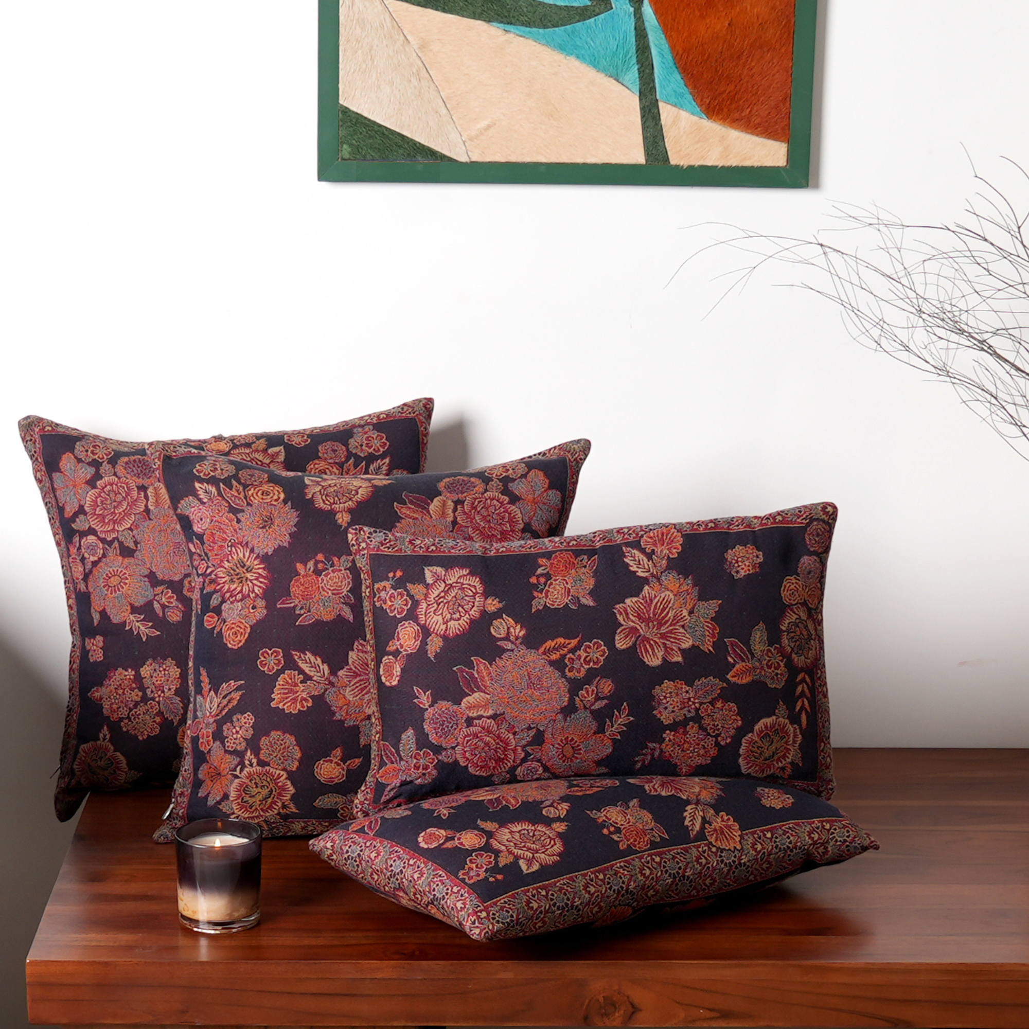 The Earth Collection- Midnight Bloom Cushion Cover Set