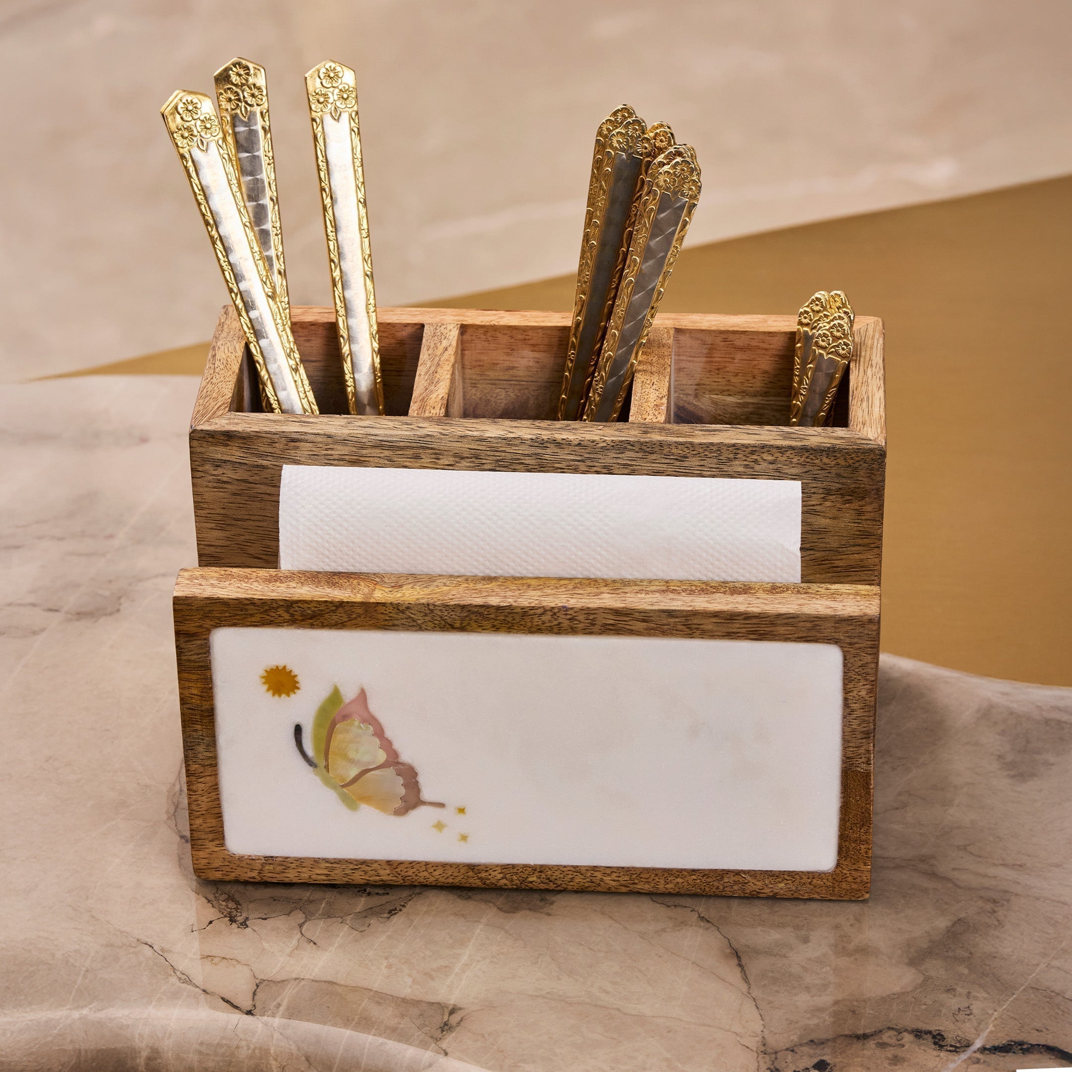 ArteCut - Marble inlay Cultery holder