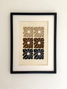 Wall Frame l Handblock printed artwork on handmade paper l 12" x 18"