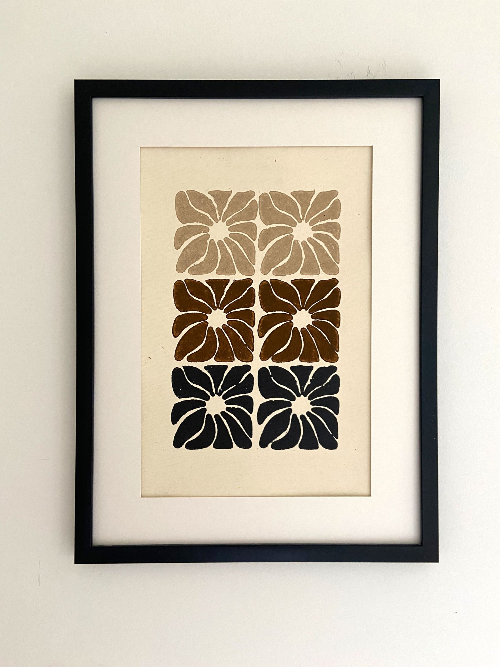 Wall Frame l Handblock printed artwork on handmade paper l 12" x 18"