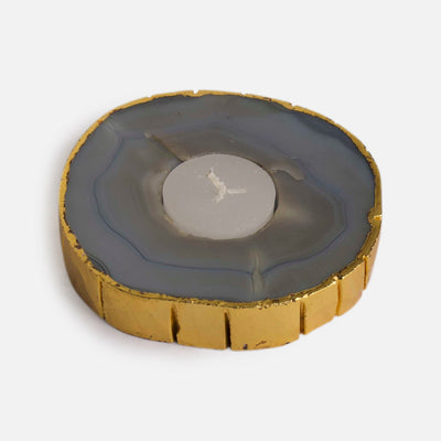 Tea lights Blue Agate