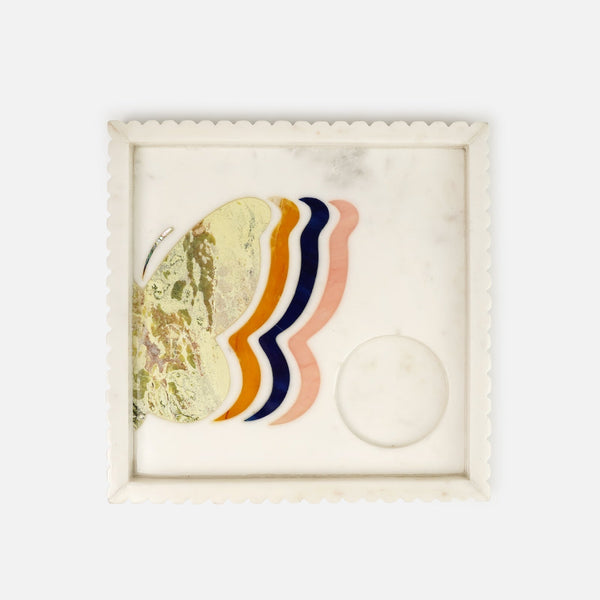 Limited edition - Lepora - Marble Inlay Tray with Bowl