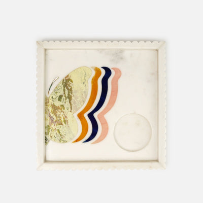 Limited edition - Lepora - Marble Inlay Tray with Bowl
