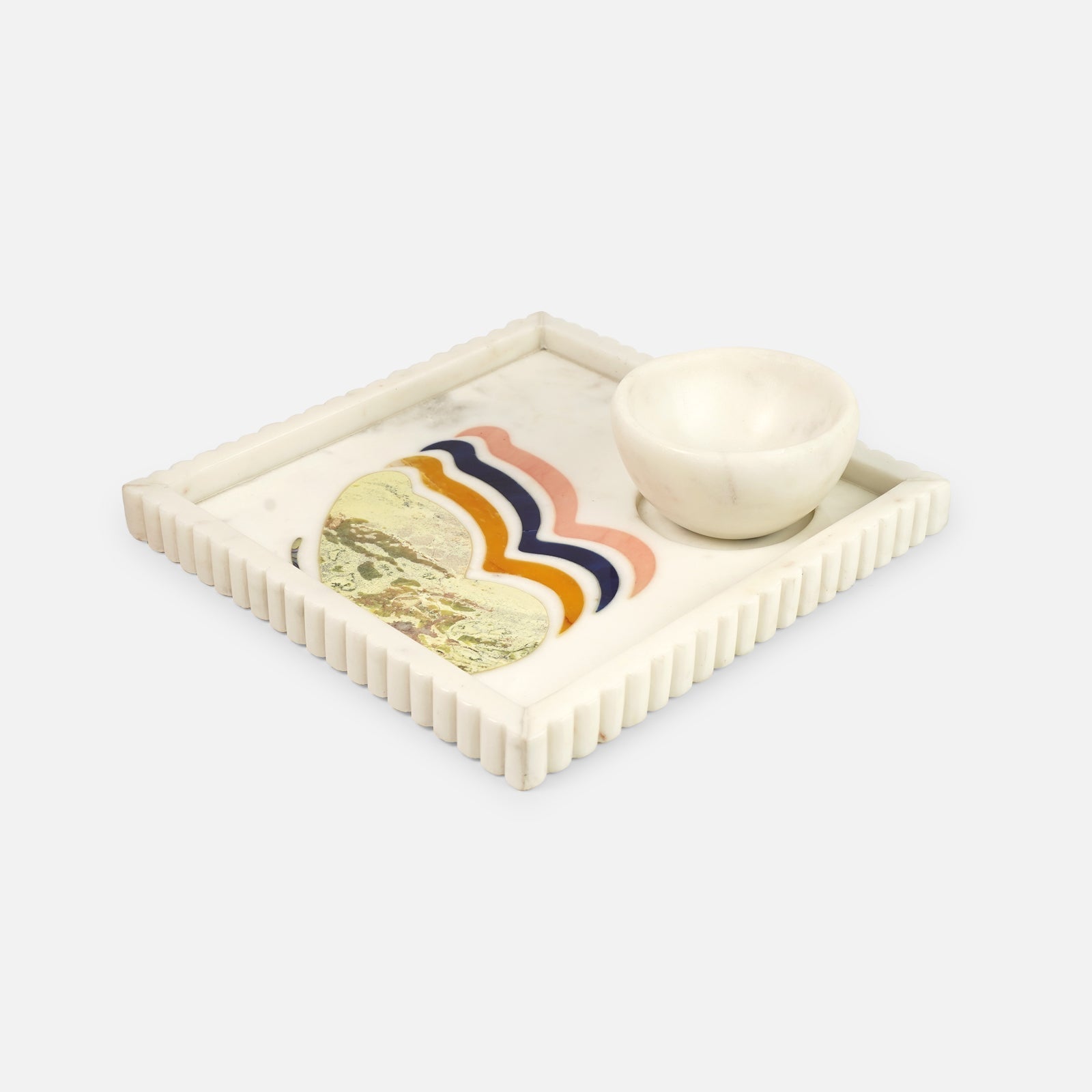 Limited edition - Lepora - Marble Inlay Tray with Bowl