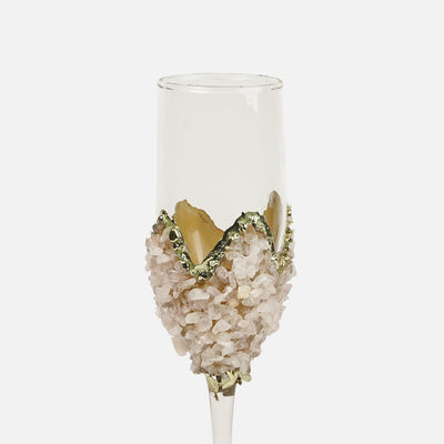 Limited edition - Claire - Rose Quartz Champage Glass