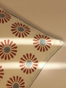 Cotton Block Printed Cushion Cover - Daisy