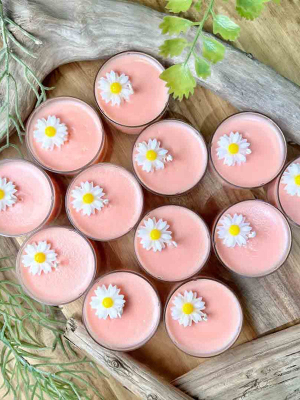 Tealight Candles Set Of 6 - White Daisy