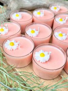 Tealight Candles Set Of 6 - White Daisy