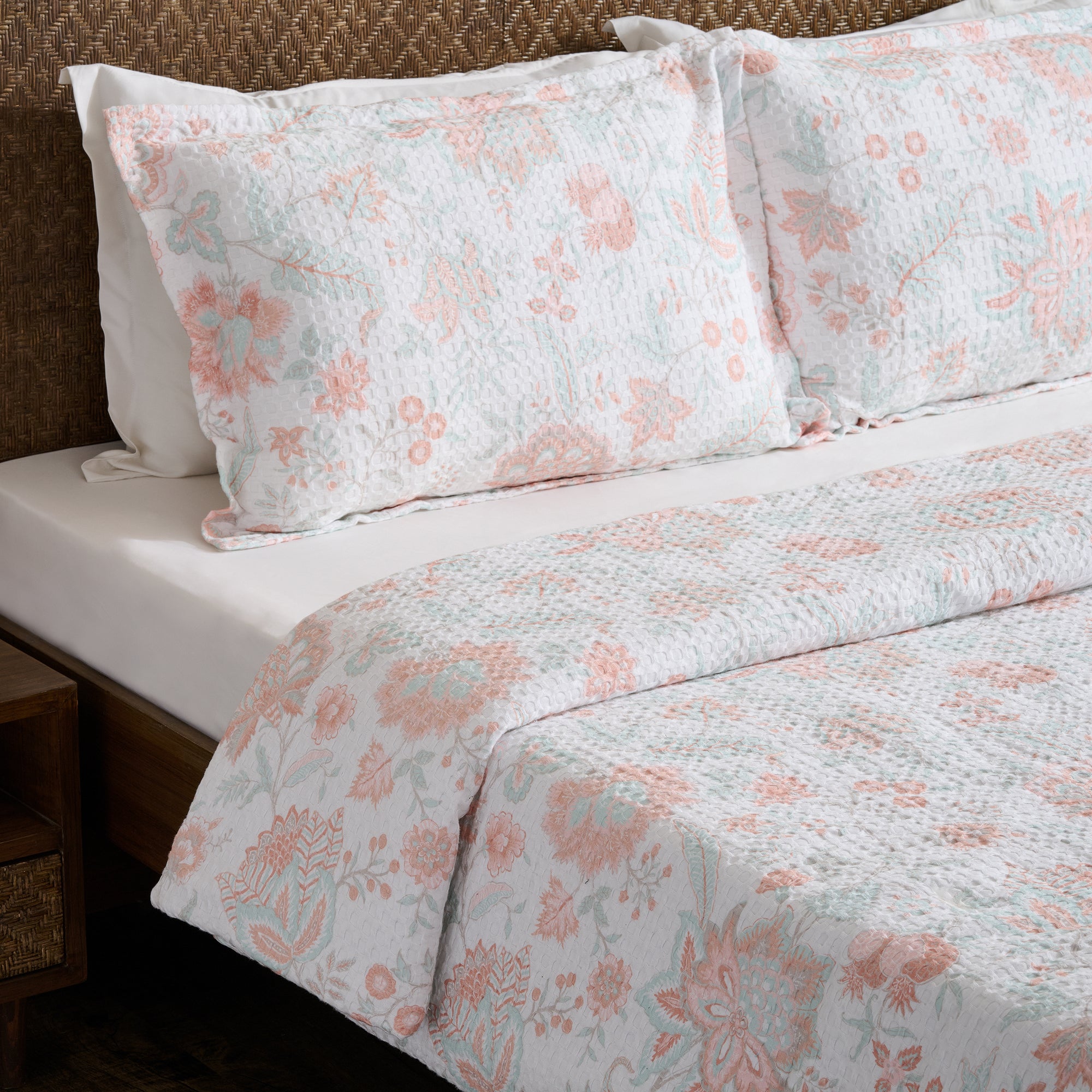 Garden Bed | Cotton| Waffle Printed | Duvet Cover