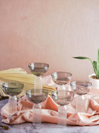 Dd Grey Stem Glass Set Of 4 Gift Box