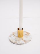 Taper Candle Holder - Round Mother of Pearl