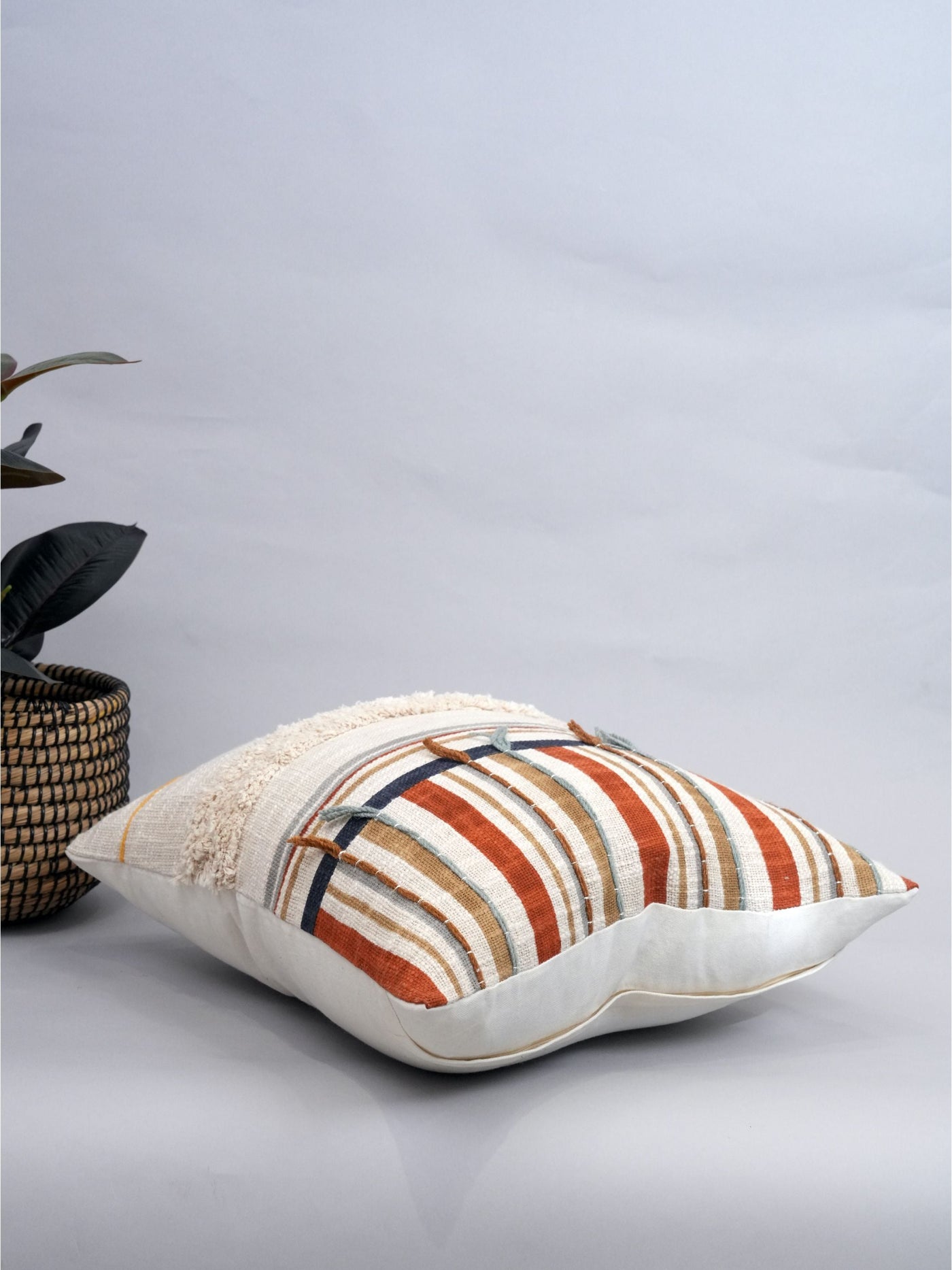 Desert Stripe Block Printed Cushion Cover