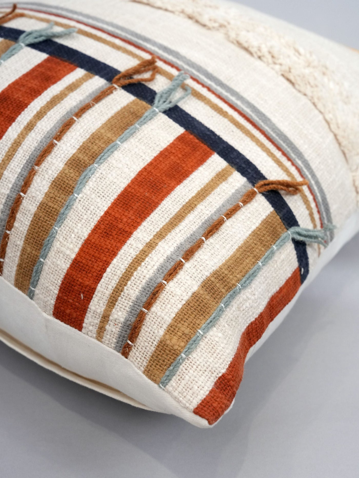 Desert Stripe Block Printed Cushion Cover