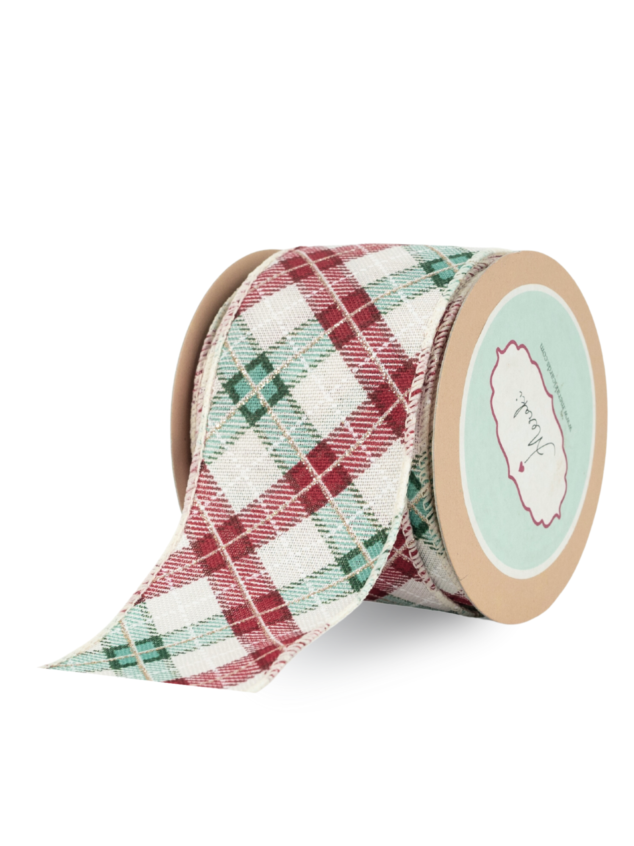 Diagonal Red And Green Plaid