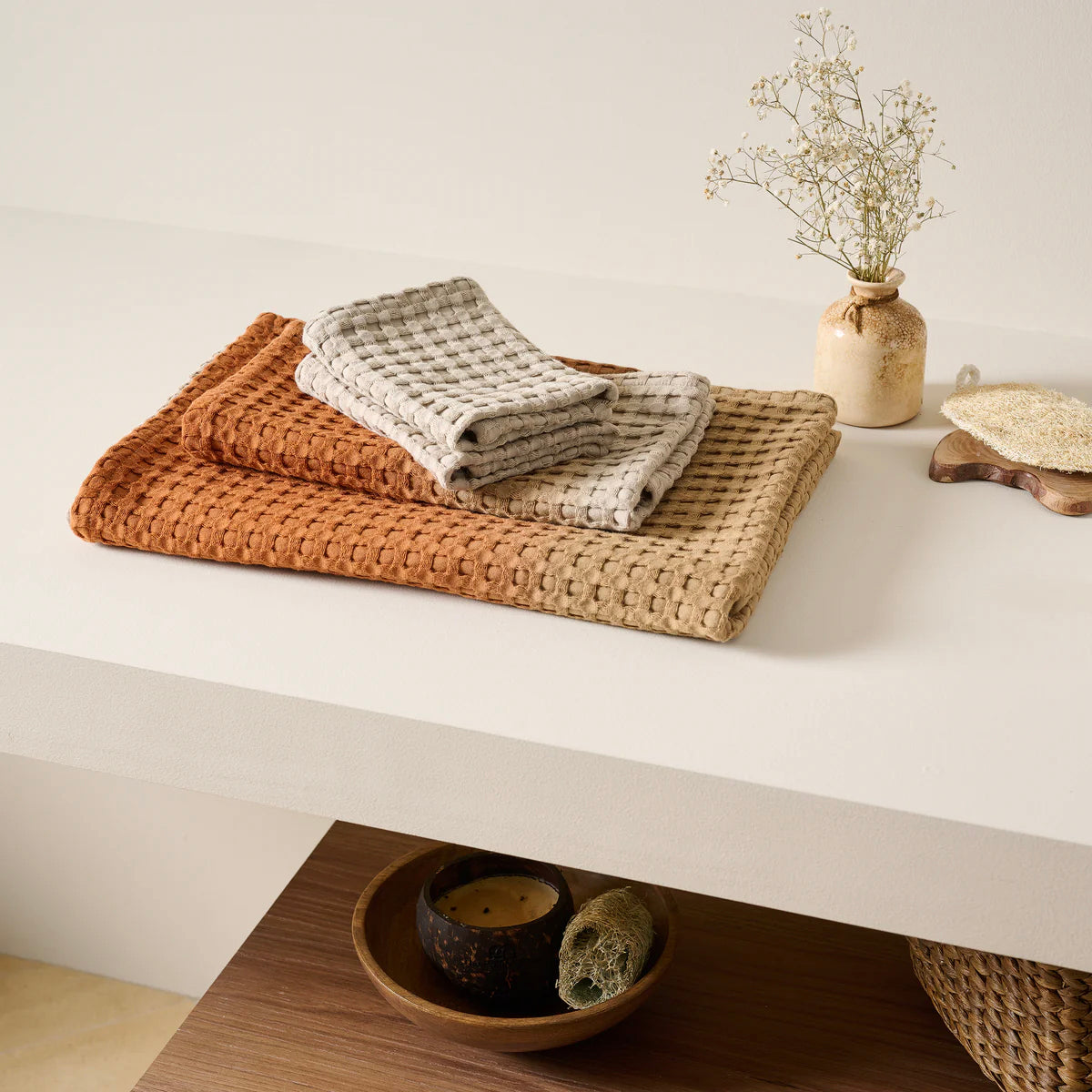 Dip Dye - Cotton Bamboo | Waffle Towels Set