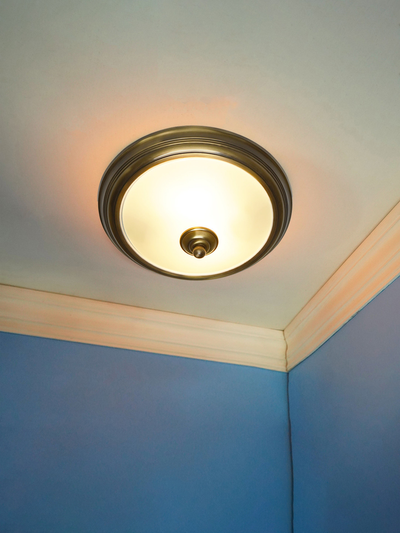 Dish Antique Brass Ceiling Light